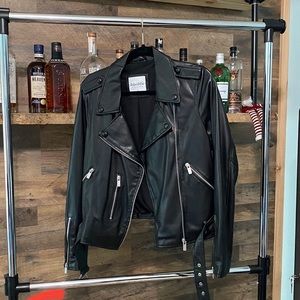 Chelsea DeBoer Sturgis faux leather biker jacket. Sz. S.